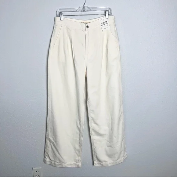Madewell The Harlow Wide Leg Trouser Jean Size 29 Cream High Rise Relaxed Fit CL - Picture 3 of 14